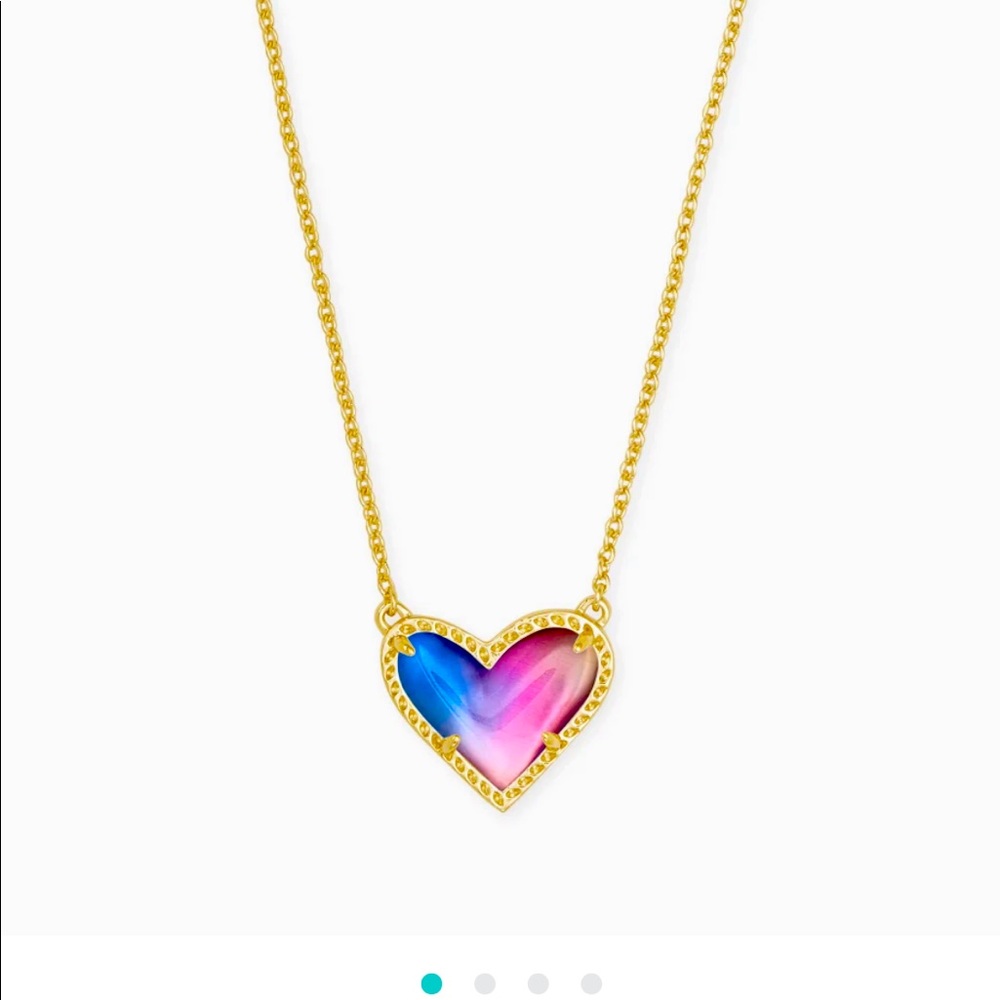 KS Ari Heart Gold Necklace New
